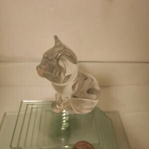 Vintage Glass Cat Figurine